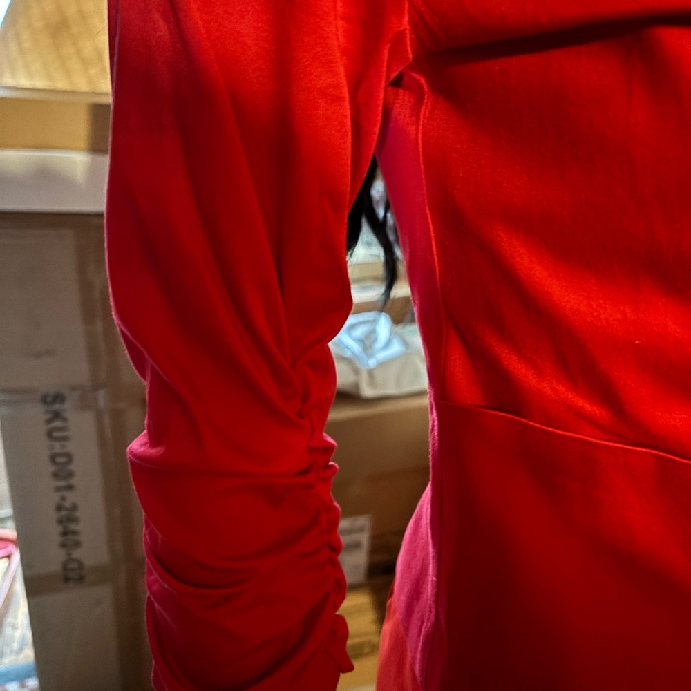 Women's Red Blazer & Skirt Suit - Picture 4 of 5